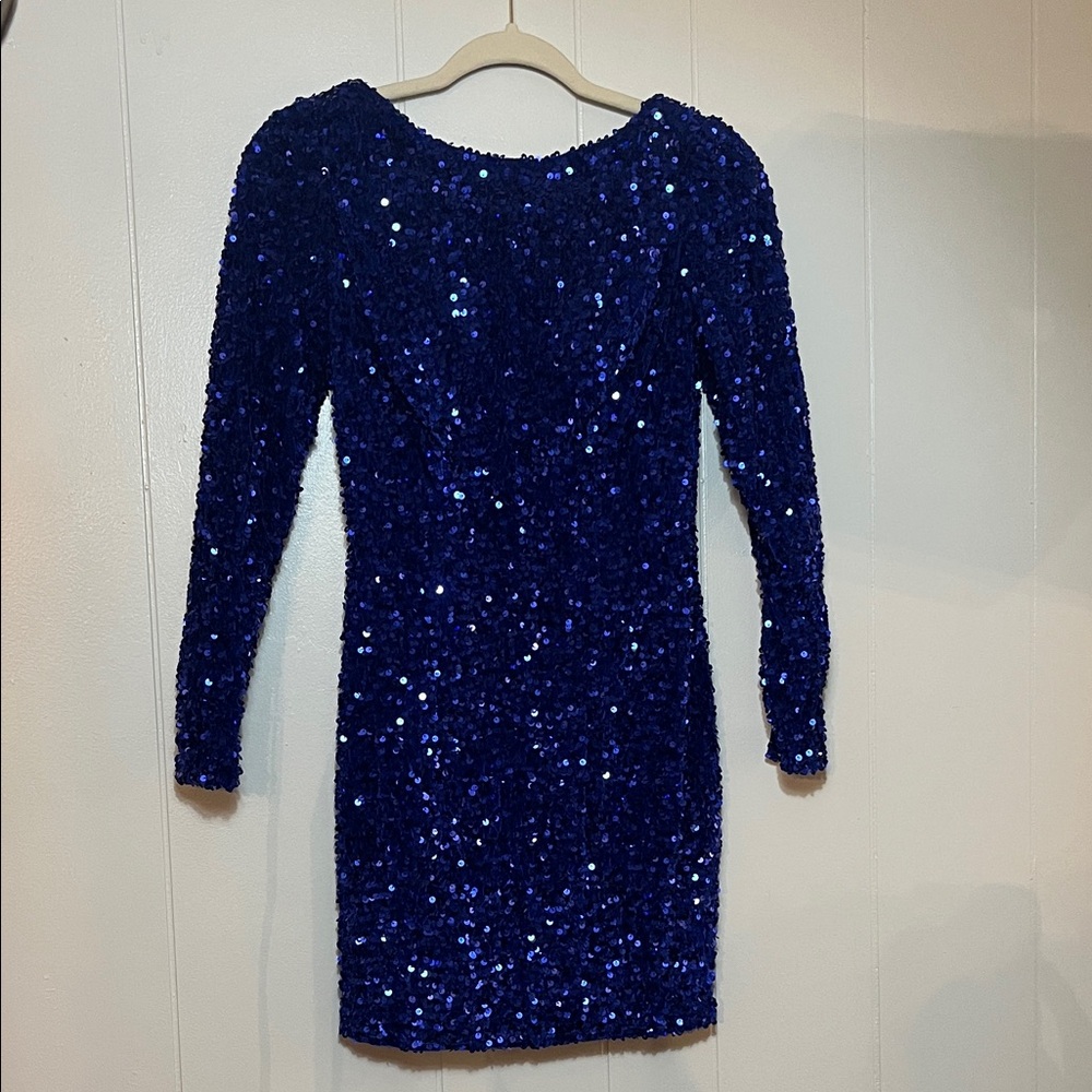 Paparazzi Midnight Blue Sequin Dress